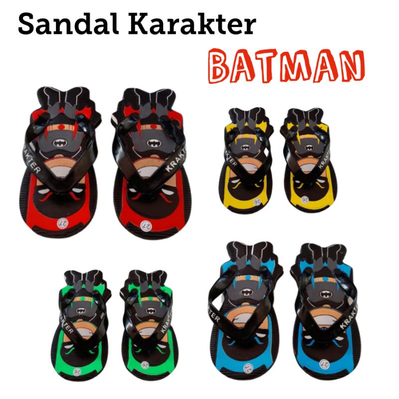 Sandal japit anak cowok 3-8 TAHUN karakter SANCU BATMAN / sendal jepit anak laki sancu BATMAN / sandal anak anak cowo / sendal jepit anak