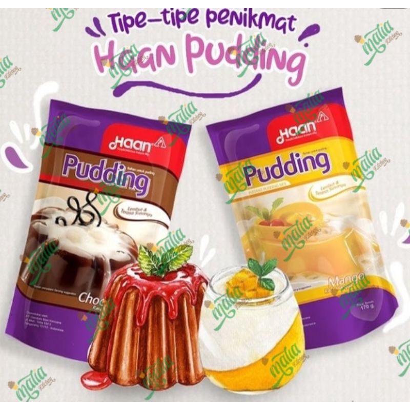 

puding haan coklat mangga 145 gram premix