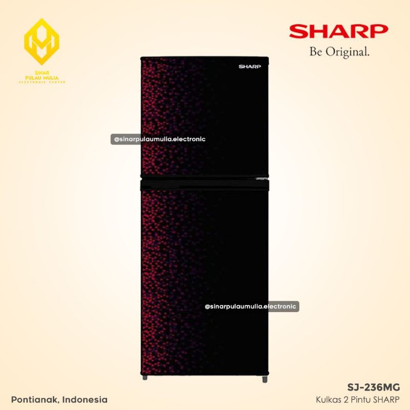 Sharp Kulkas 2 Pintu 205 Liter - SJ-236MG / SJ 236 MG / SJ236MG / 236MG