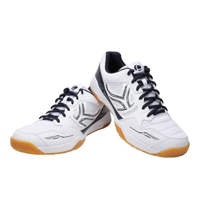 Sepatu badminton shoes white blue Artengo