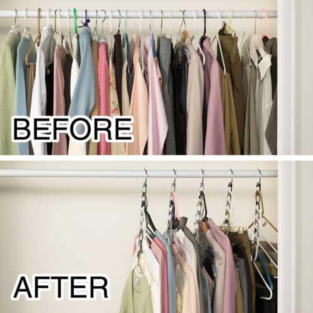 COD Gantungan Baju Hanger Baju Rak Hanger Baju Multifungsi Unik E12