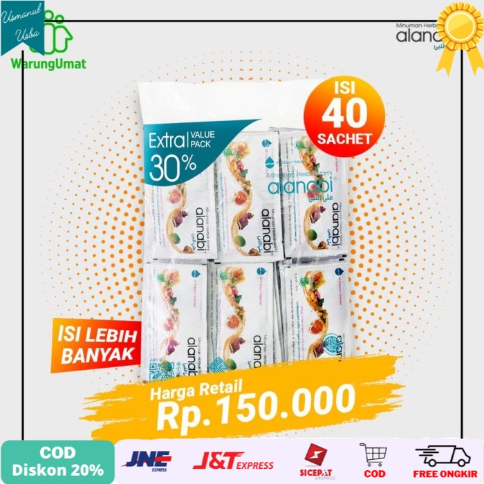 

❤COD❤ Minuman Herba Kesehatan Alanabi Value Pack Isi 40 sachet Free Thumbler