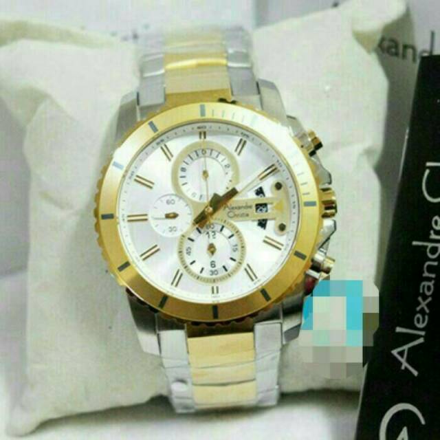 ORIGINAL ALEXANDRE CHRISTIE AC 6455 PRIA SILVER COMBI GOLD