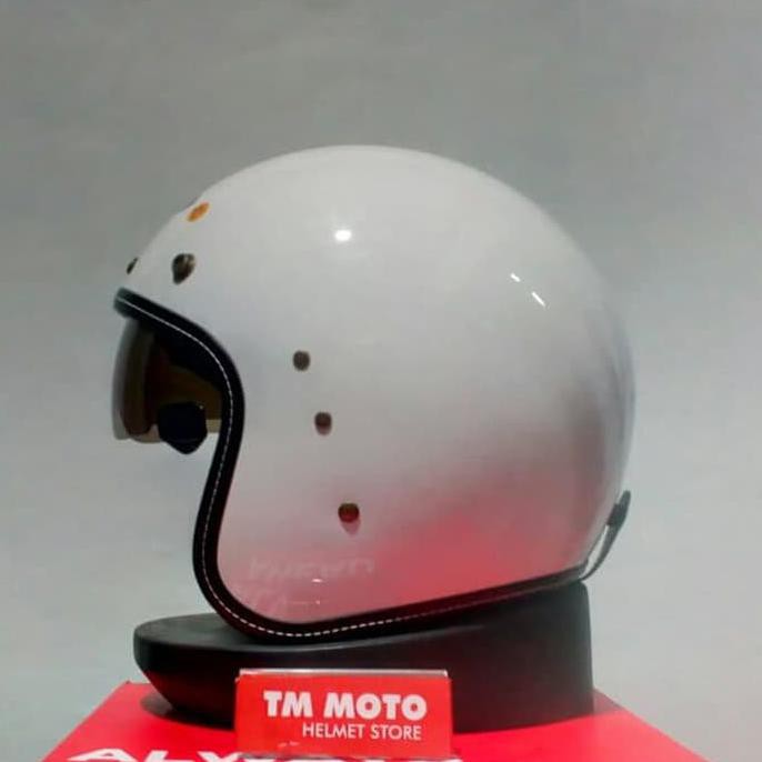 Helm Zeus Zs380Fa / Z380Fa White - Helm Retro Zeus