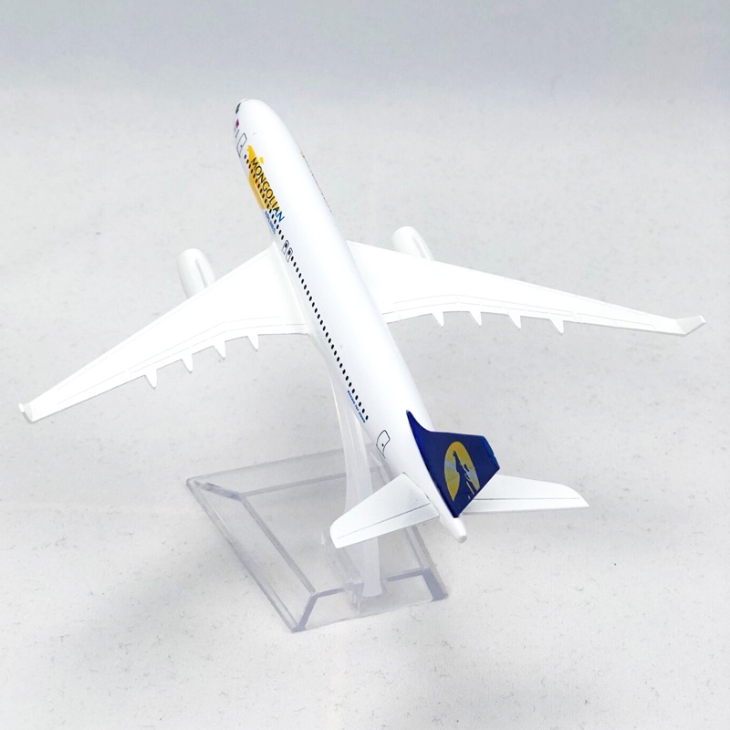 Mongolian B767 Pesawat Terbang Mongolia Boeing 767 Die Cast Bahan Metal Ukuran 16cm