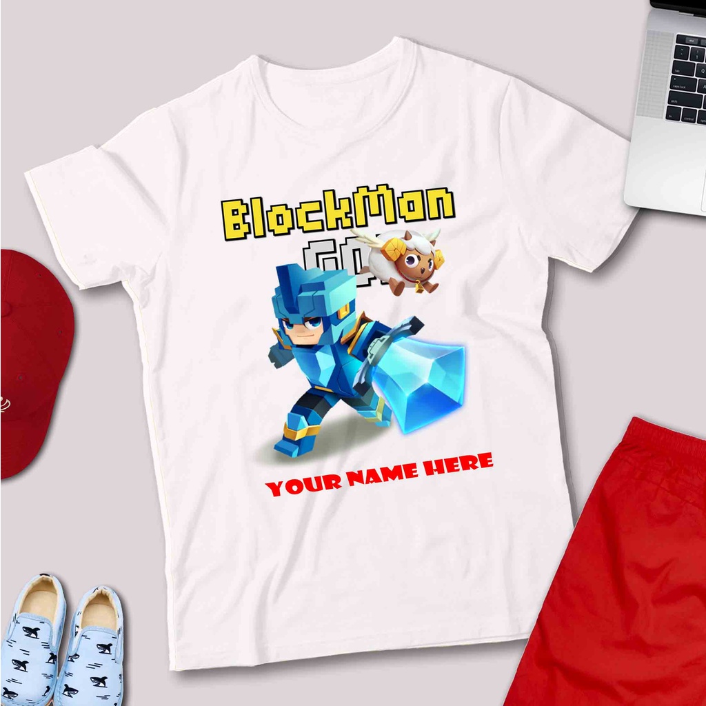 Baju Anak Kaos Anak Laki Blockman Go 2 | FREE CETAK NAMA | Premium Cotton atau Spandex