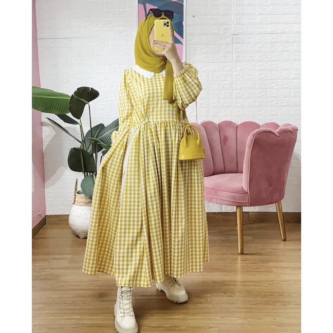 intalicious project rebecca dress warna lime