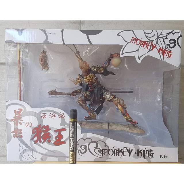 mainan action figure
monkey king
kera sakti
statue detail
tinggi sekitar 9 inch