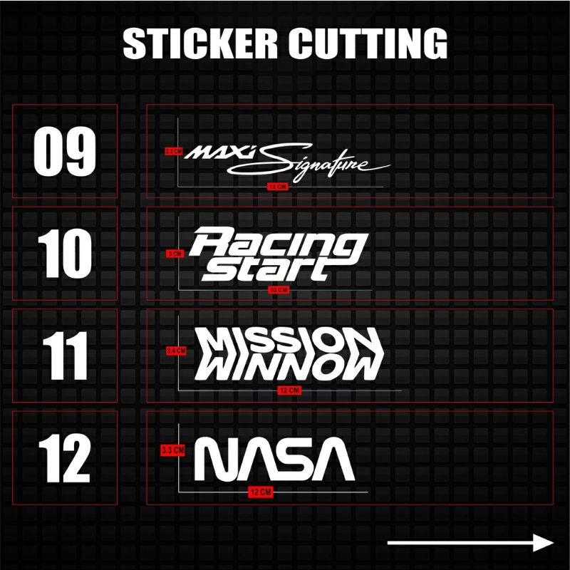 Stiker Cutting SpeedHunter, Prossttet, psknmtc, Nasa