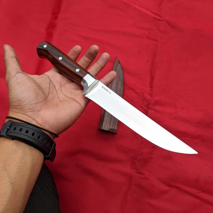 Pisau Seset Kulit - Pisau Seset Kulit /Npisau Pilet Daging Super Tajam Baja Bohler K110 -