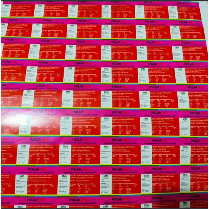 sticker A3 artemia polar red