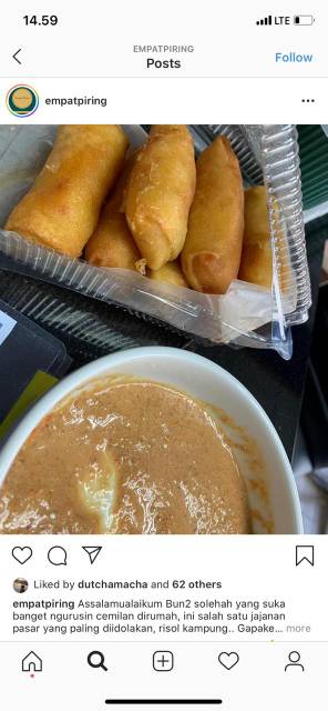 

Risol kampung sambel kacang tanpa MSG