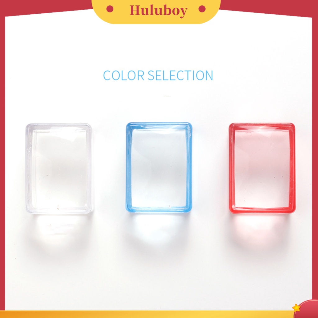 Huluboy Huluboy♡ Stempel Kuku Bentuk Persegi Bahan Silikon Transparan Untuk Manicure Wanita