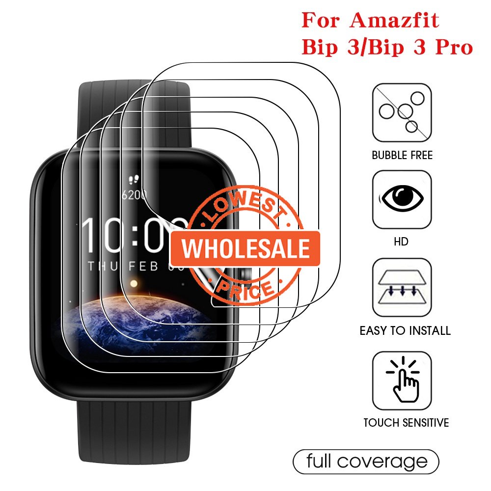 [Harga Grosir]1pc Film Pelindung Layar Smartwatch Bahan TPU Anti Gores Untuk Xiaomi Amazfit Bip3 Bip3 Pro