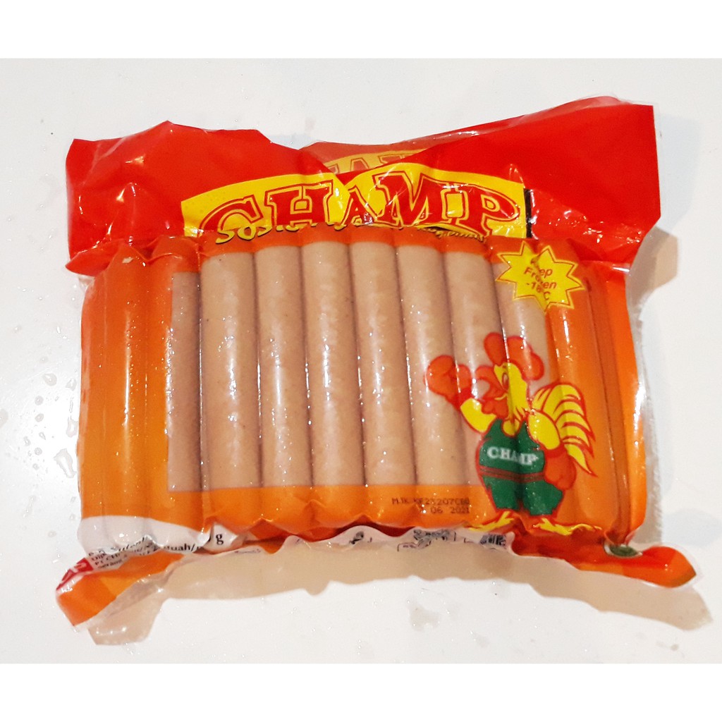 

Champ Chicken Sausage Sosis Ayam 1.000 gram / 1 kg isi 42 Pcs