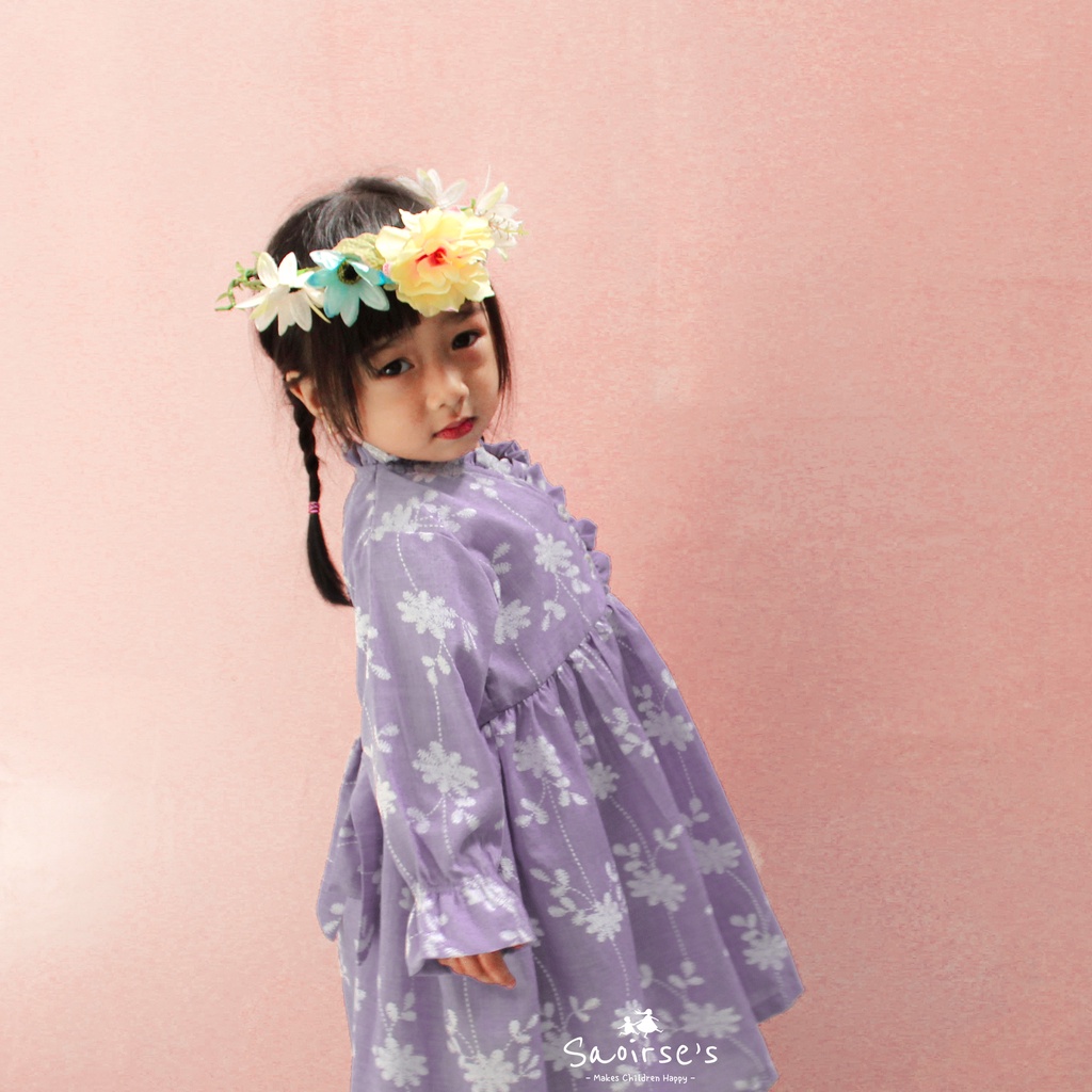 Saoirse's Melida Dress - baju floral anak perempuan