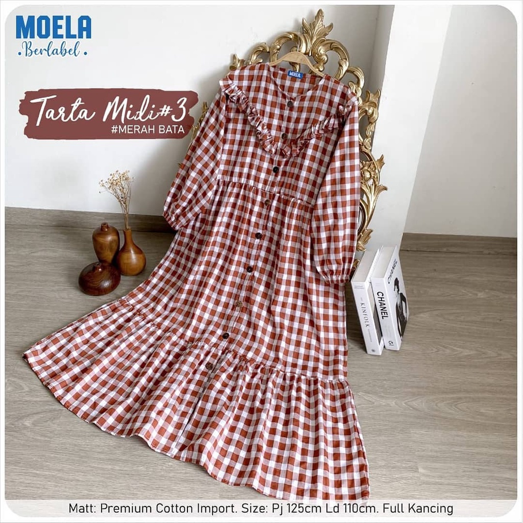 Tarta Midi/Pakaian Wanita/Dress/Midi/termurah