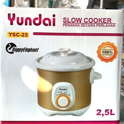 SLOW COOKER BABY 2.5 LITER 2.5L KERAMIK YUNDAI YSC -25 PENANAK PEMANAS