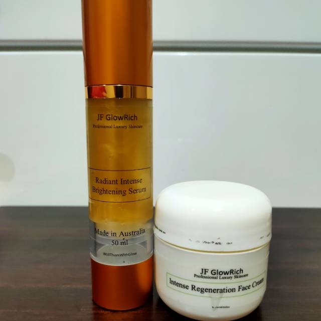 Jf Glow rich skin care Brightening paket for acne prone skin by jessica forrester