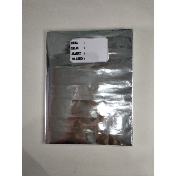 

BUKU TULIS BERSAMPUL GILAP/METALIK SILVER + BERSAMPUL PLASTIK