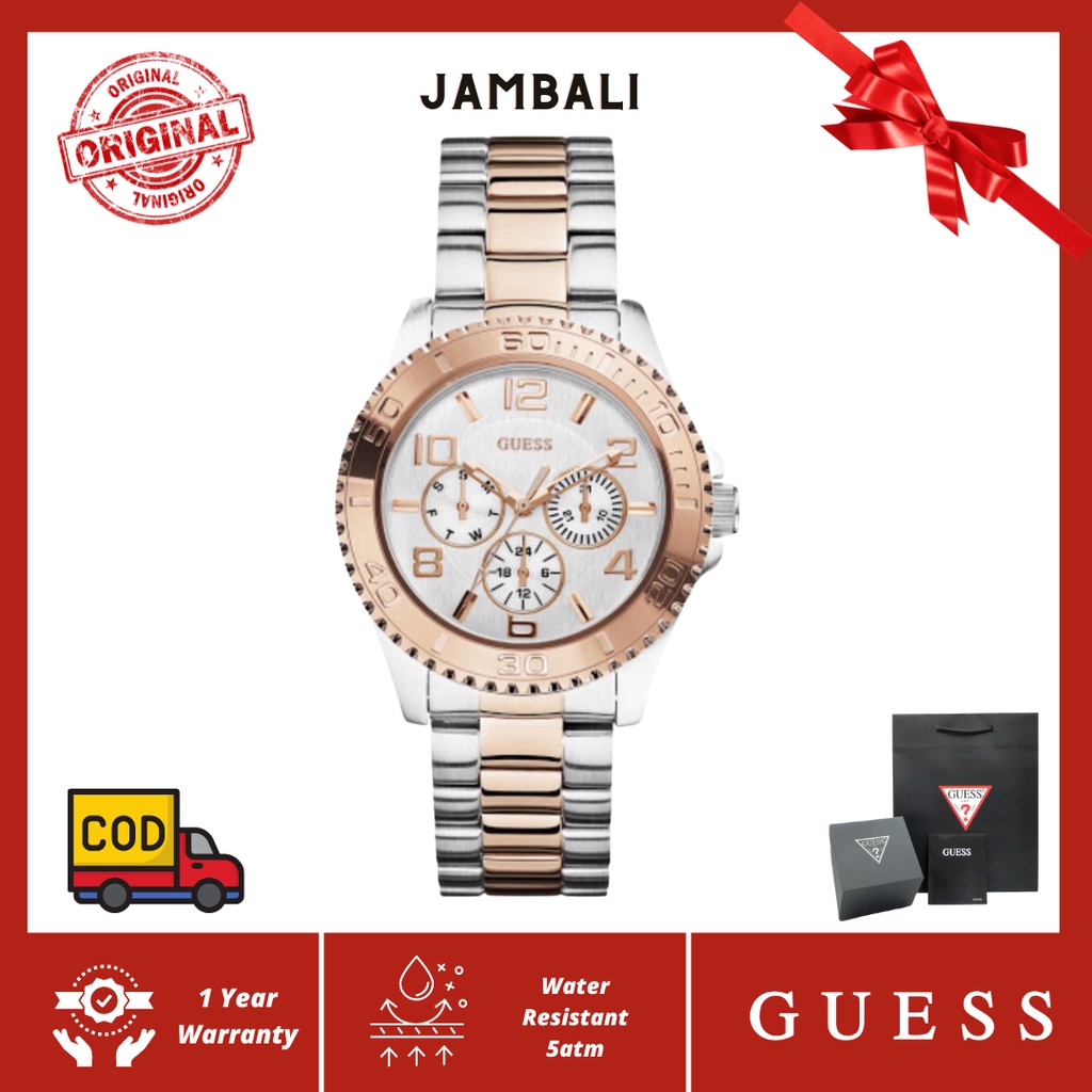 JAM TANGAN WANITA ORIGINAL GUESS RANTAI W0231l5 COMBINASI GARANSI 1 TAHUN