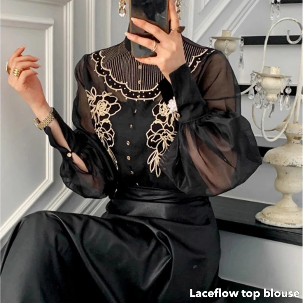 Laceflow top blouse -Thejanclothes