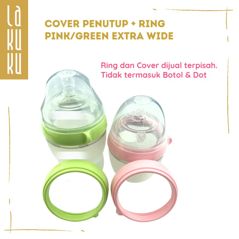 Lakuku - cover penutup botol simpan asi mpasi bahan PP extra wide untuk botol susu