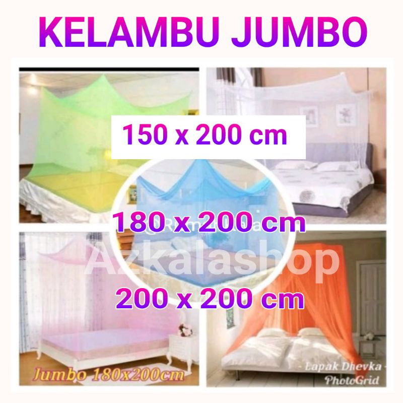 Kelambu ukuran 150x200 180x200 200x200 / kelambu nyamuk / kelambu kotak polos