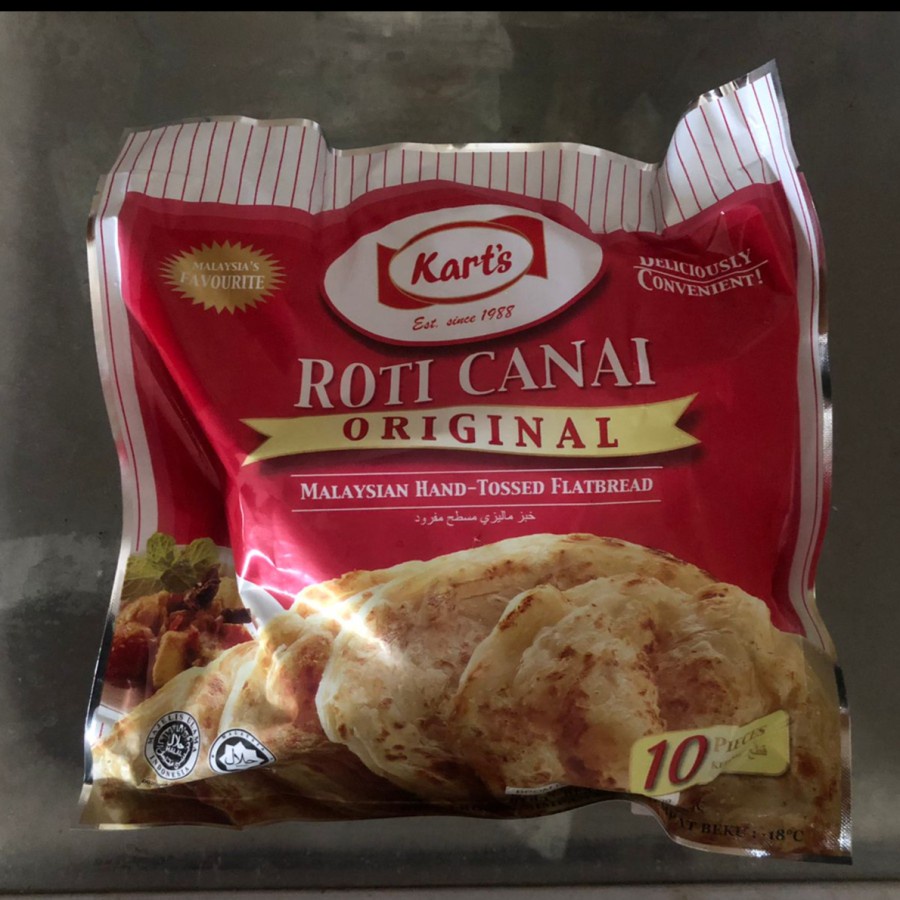 Karts Roti Canai Original / Roti Maryam / Tossed Flatbread Halal 580gr