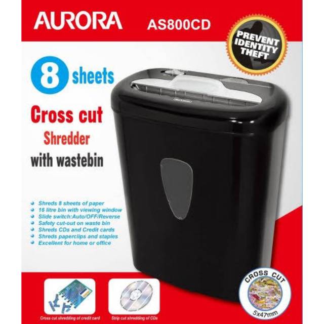 Mesin Penghancur Kertas Aurora AS 800CD / Paper shredder