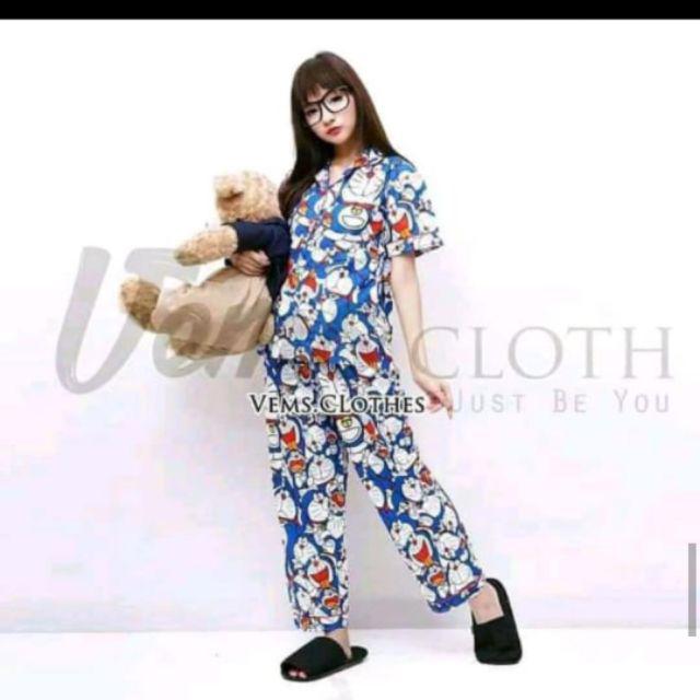 PROMO PIYAMA DEWASA TERLARIS#PIYAMA CP DEWASA TERLARIS#PIYAMA CP TERMURAH-CP Doraemon bel