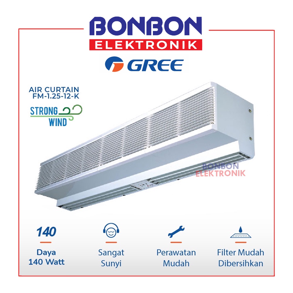 GREE Air Curtain 120cm FM-1.25-12-K / Tirai Udara 120 cm