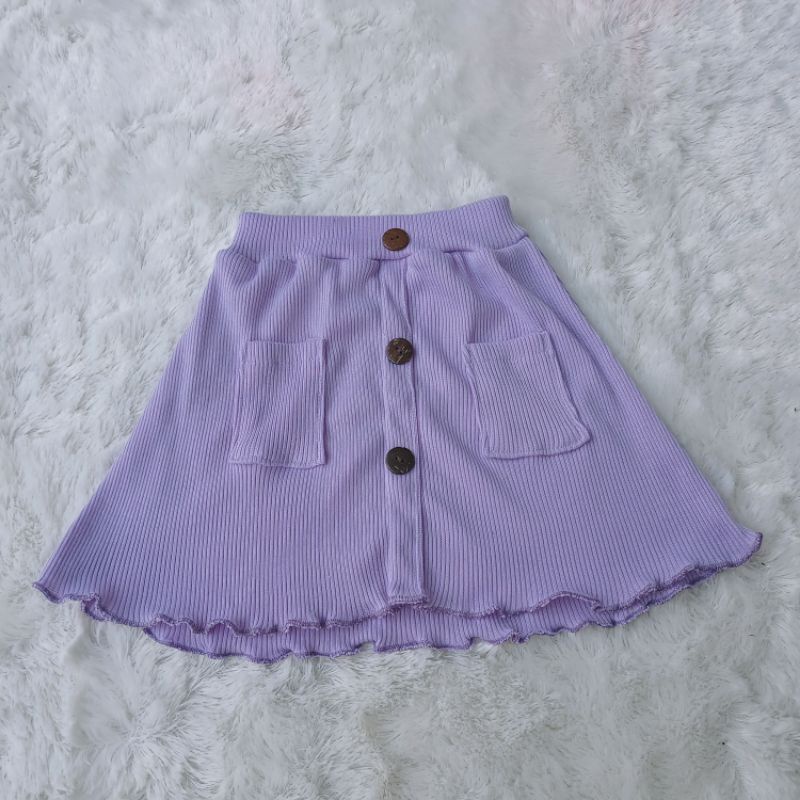 ROK MINI Raisa 1-4 Tahun ROK RIB ANAK Perempuan / Rok Knite Premium / Rok Kancing Batok