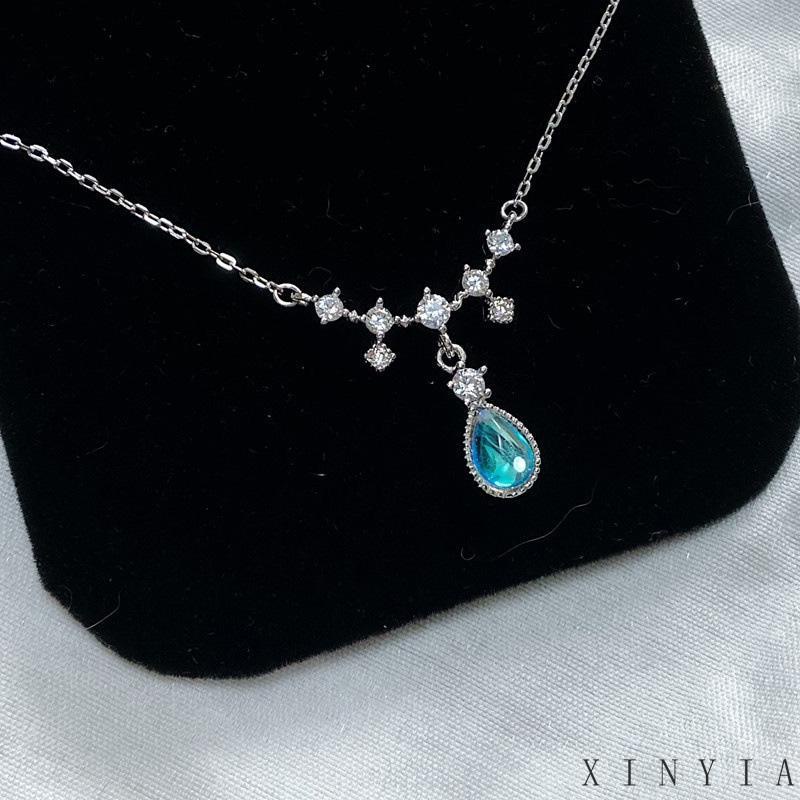 Kalung Desain Water Drop Moonstone Niche Untuk Wanita