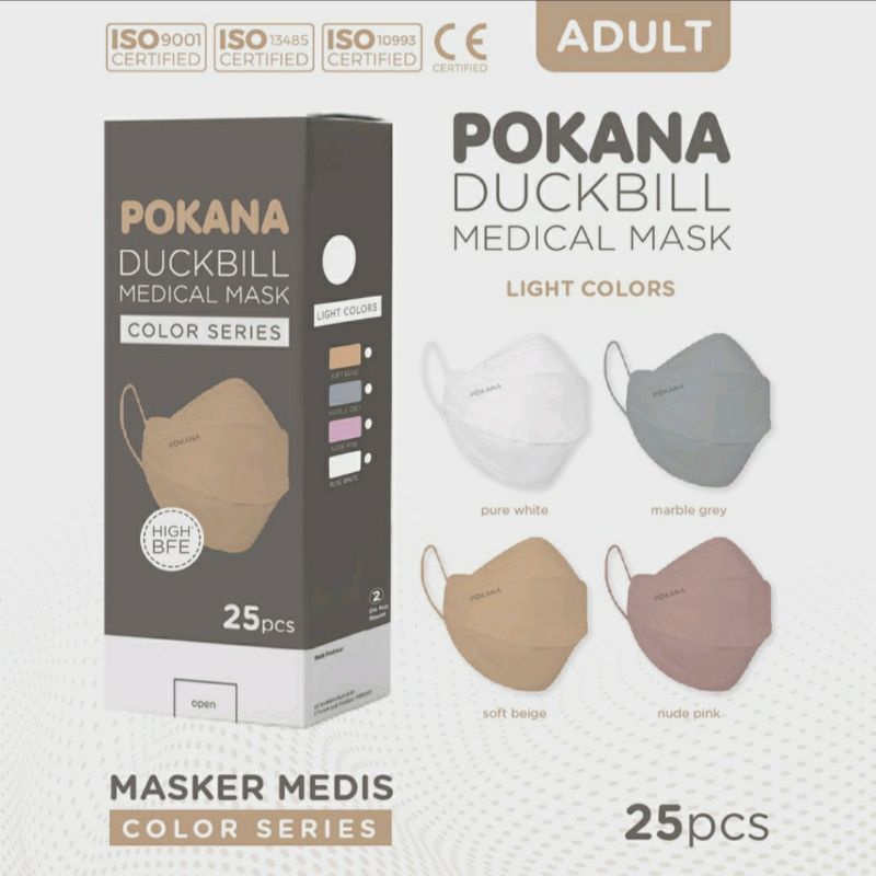 Masker Pokana Duckbill 4 ply Earloop Medical Face Mask