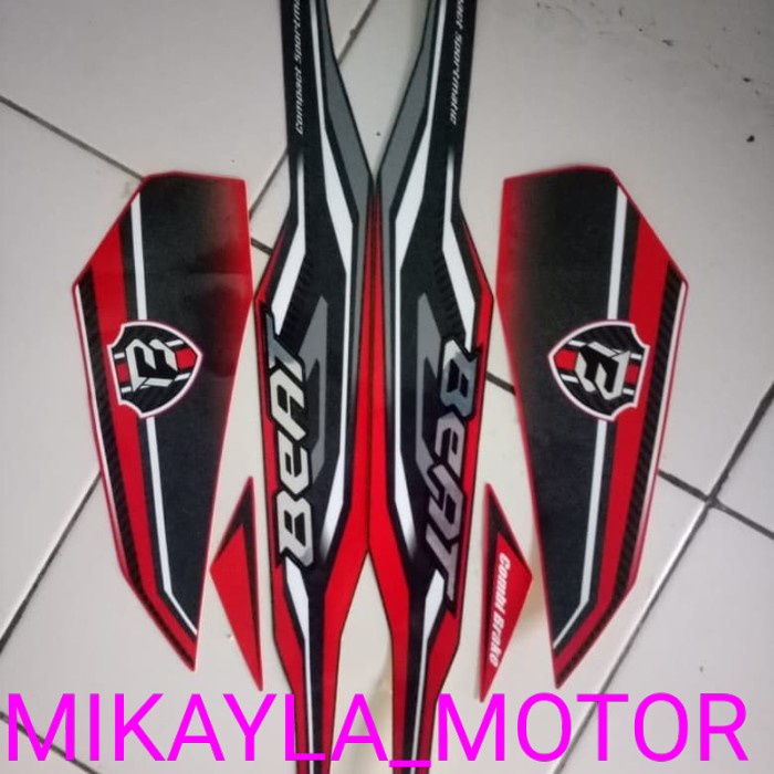 striping Honda beat iss 2019 merah