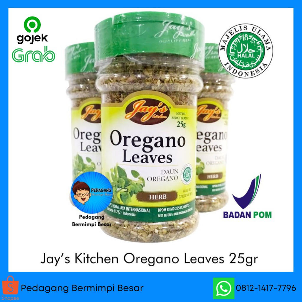 Jay's Kitchen Oregano Leaves 25gr | Daun Oregano Kering | Oregano