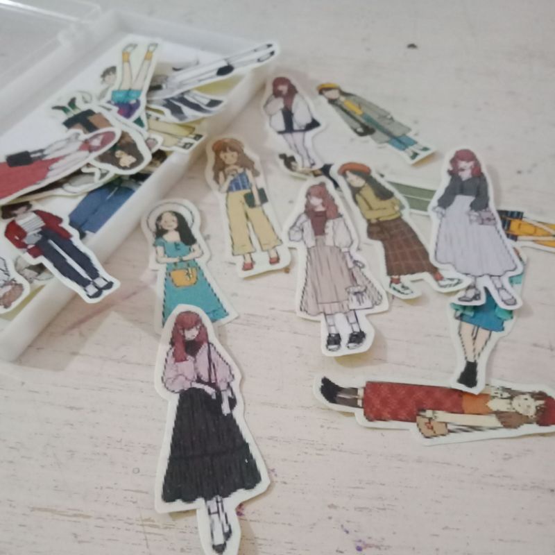 

1 pcs OOTD Stiker girl/ Sticker Journal/ Sticker aestetic/ Stiker screpbook