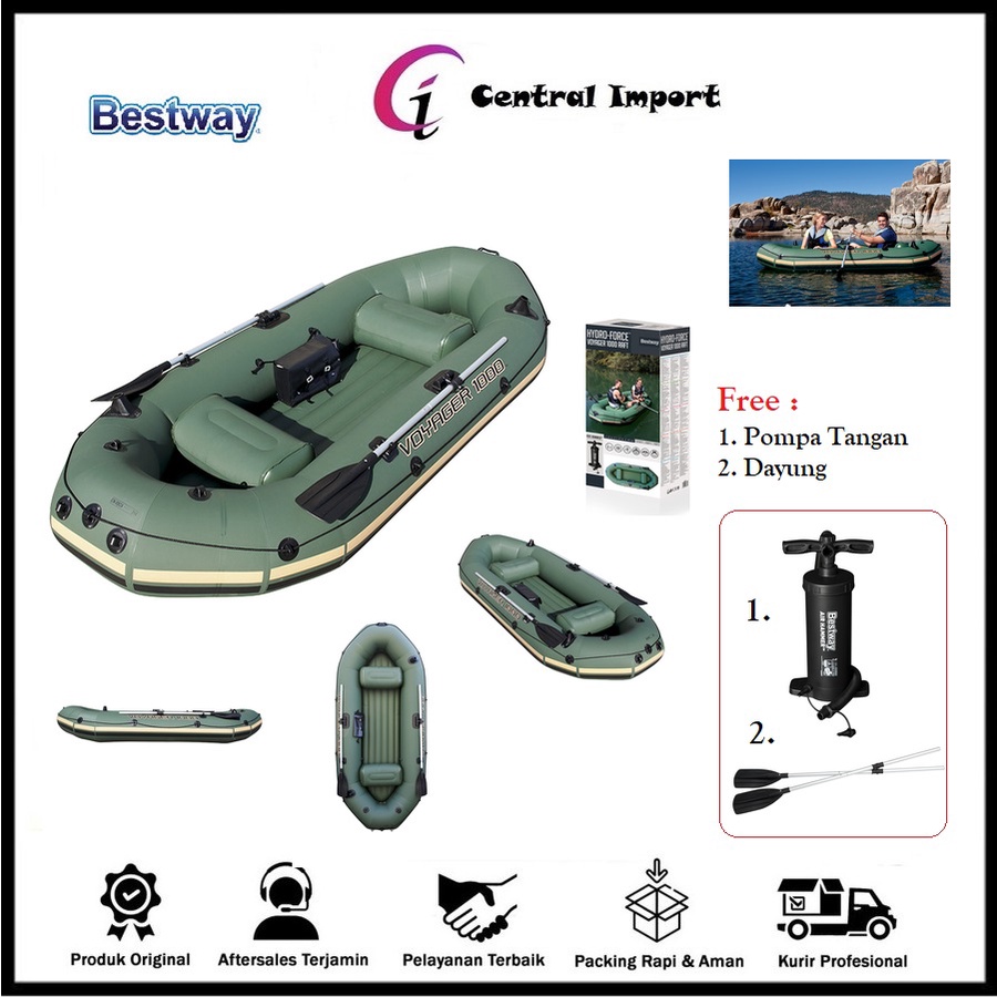 Bestway Perahu Karet Angin Tiup - Perahu Evakuasi Banjir - Bestway 65056