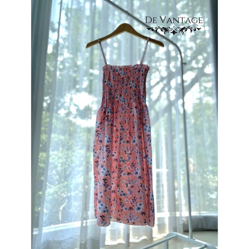 Dress Sifon Motif Bunga / Floral Chiffon Summer Dress