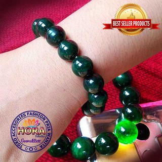  Gelang  Batu  Natural Black Onyx Black jade Giok  Hitam 