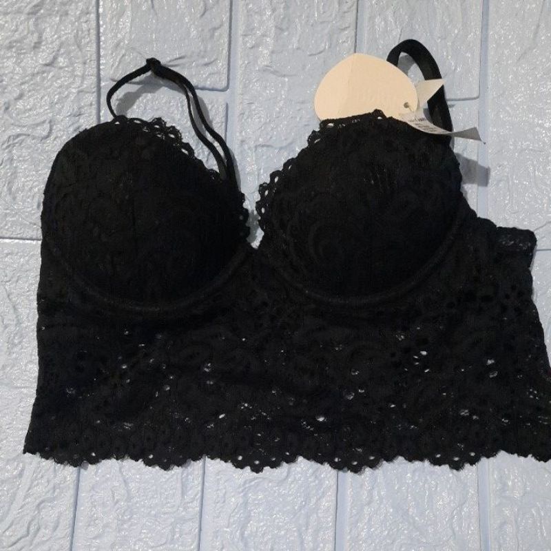 lace bra hitam. bra hitam whiteberry size 32A