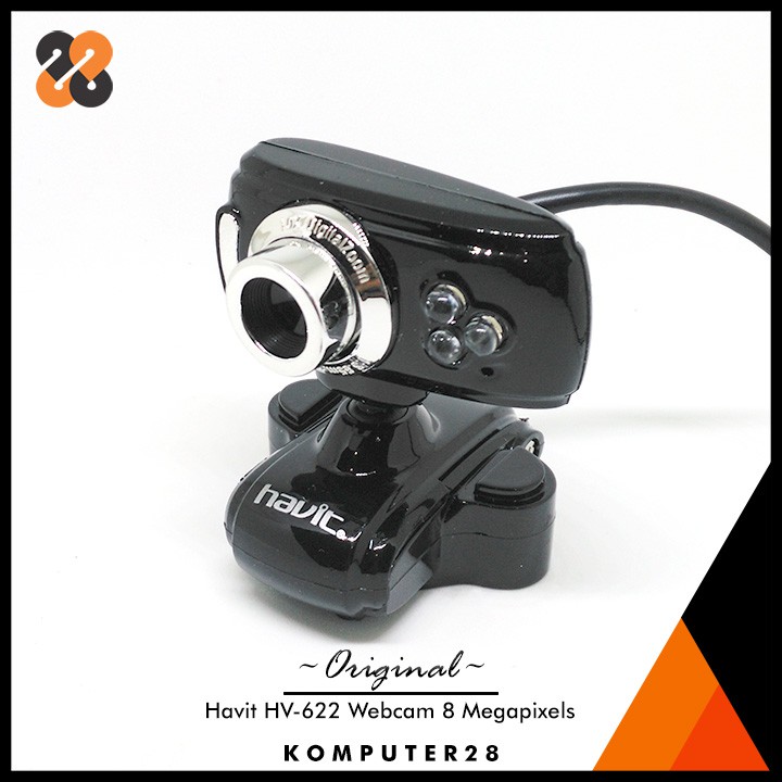 Havit HV-V622 Webcam with Built-in Mic - Web Camera 8MP - with LED