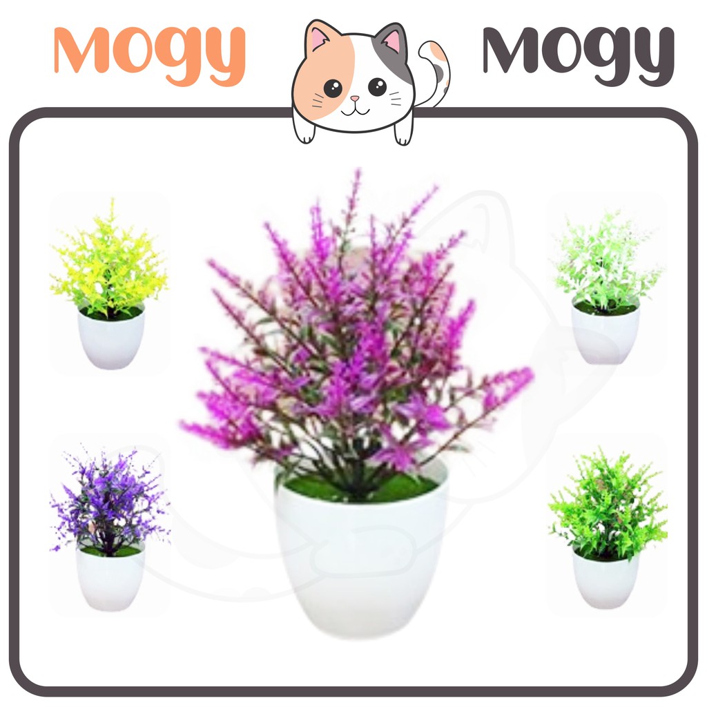 MOGYMOGY PT38 Pot Tanaman Hias Bunga Hias Plastik Ornamen Pot Bongsai Artificial Flower Decoration