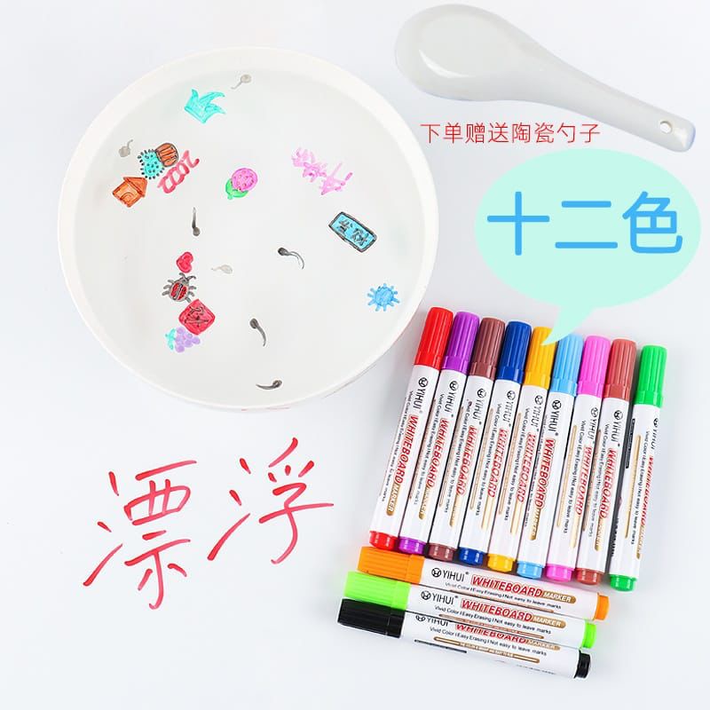 

Chibybaby/SPIDOL WARNA AJAIB AIR Magic Floating Water Marker Pen Colour 12 Warna Warni Anak Anak Papan Tulis White Board Mainan Edukasi/Spidol Apung Murah/Spidul Apung Import