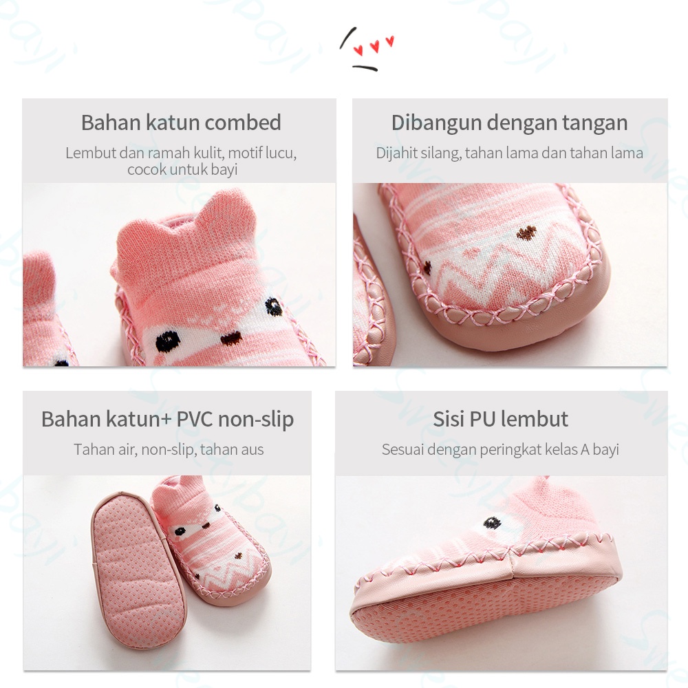 Sweetybayi Sepatu prewalker anti slip kaos kaki bayi anak belajar berjalan