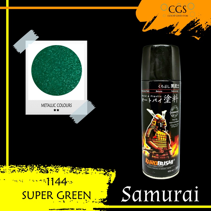 Pilok Samurai SUPER GREEN 1144 - pilok samurai hijau metalik - samurai 1144 - pilox samurai hijau me