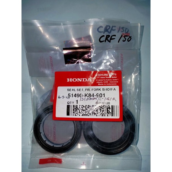 Oli Oil Seal Shock Sok Depan Front Fork HONDA CRF 150 - PN. 51490 K84 901 - ORIGINAL