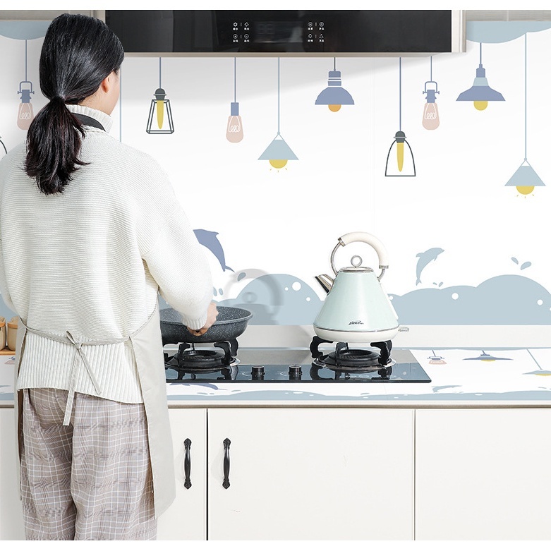 Swopply - HL0204 Wallpaper Stiker Dinding Dapur Anti Minyak Sticker Kitchen Sheet