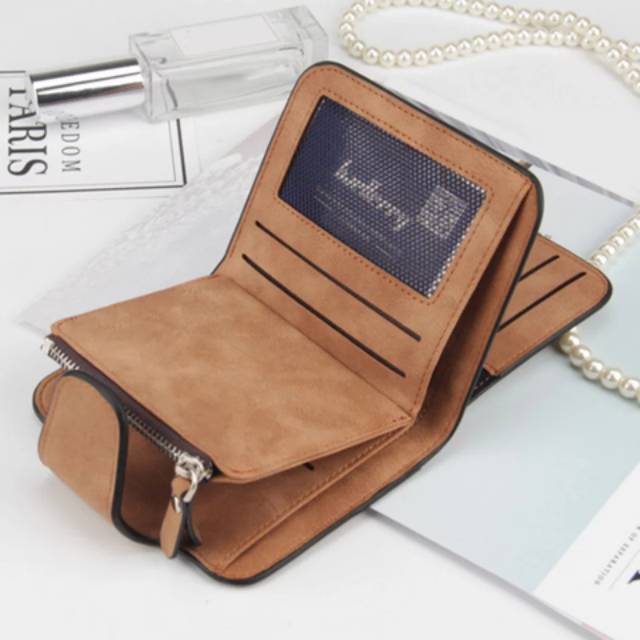 Dompet Wanita Cewek Kulit Kecil Model Lipat Pendek Branded Import Impor Original Murah D30-3